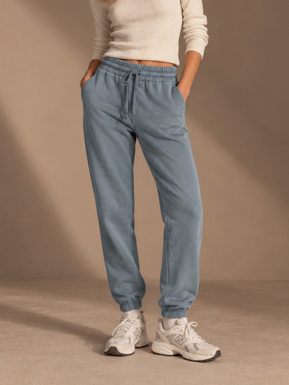 TNA Slate Blue Drawstring Jogger Pants - Women Sz S